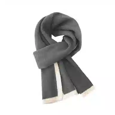 北极绒 秋冬季 小香风轻奢保暖 加厚围脖  绒线围巾 男女同款情侣款