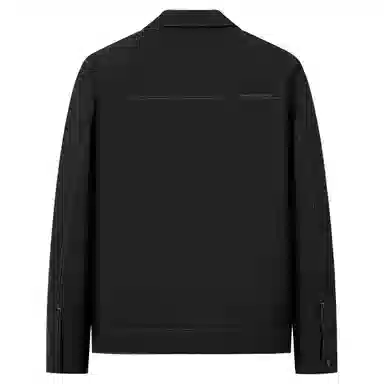 与狼共舞 时尚百搭保暖加绒轻商务日常通勤舒适夹克外套 男款 黑色