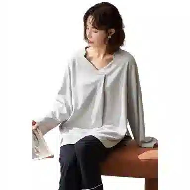 兰缪 韩系潮流时尚气质简约长袖个性休闲舒适透气长裤睡衣套装 女款 图片色