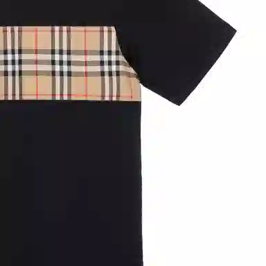 Burberry SS23 Patchwork Stripe T-Shirt Kids Black