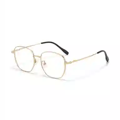 【联系客服可选配镜套餐】 佐川 钛金属眼镜框 复古多边形近视眼镜  素颜神器 可配防蓝光变色 光学镜架 男女同款情侣款