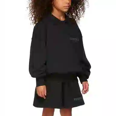 Fear of God Essentials Kids Black Polo