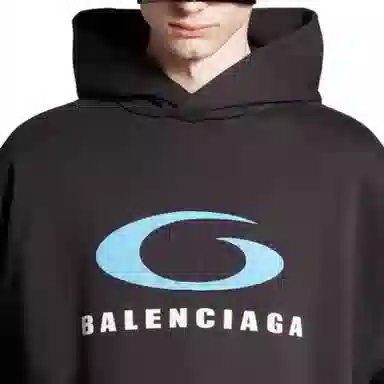 Balenciaga SS24 Logo Hoodie Black