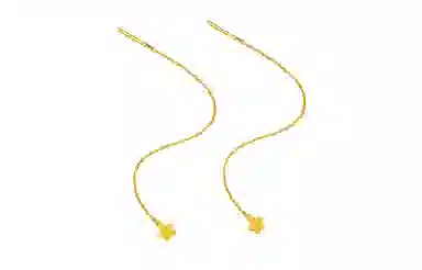 周六福 甜美气质花型 足金 按克计价 黄金耳线 女款