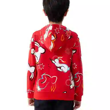 诺诗兰 套头连帽弹力保暖卫衣 青少年