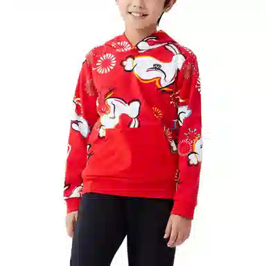 诺诗兰 套头连帽弹力保暖卫衣 青少年