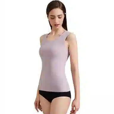 恒源祥 纯色圆领无袖保暖上装 女款