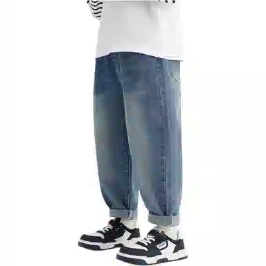 左西 复古洋气中腰牛仔裤 中童