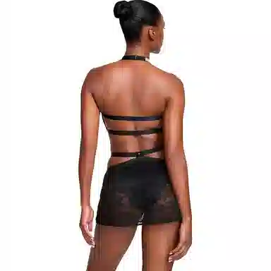 Victoria's Secret Pink Shine Strap Set Black