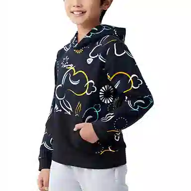 诺诗兰 套头连帽弹力保暖卫衣 青少年