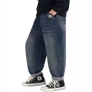 左西 复古洋气中腰牛仔裤 中童