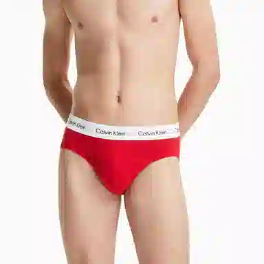 Calvin Klein Logo Triangle Briefs 3-Pack Red White Blue