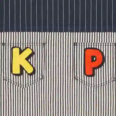 KENZO SS24 Logo Stripe Polo Dress Navy Kids