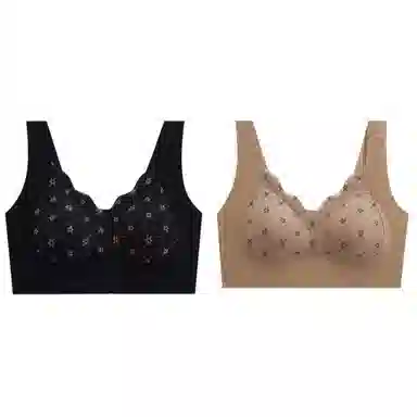 俞兆林 蕾丝舒适大胸显小提拉上托聚拢防下垂收副乳薄款文胸 女款 组合装