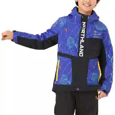 诺诗兰 连帽舒适保暖透气防泼水冲锋衣 青少年