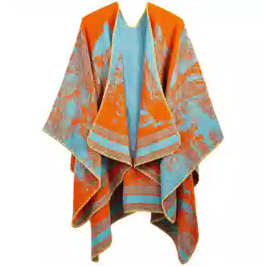 梦特娇 秋冬提花保暖防风拍照出片高级 披肩 女款