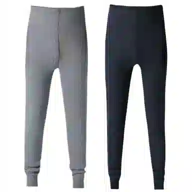 兰缪 加厚摇粒绒青少年秋裤高弹修身不紧绷螺纹收口防风新升级抗寒舒适透气保暖裤 男款