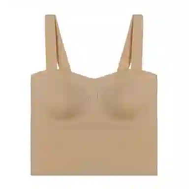 内在密码 蚕丝羊毛打底上衣无痕宽肩带显瘦内搭外穿带胸垫一体保暖背心 女款