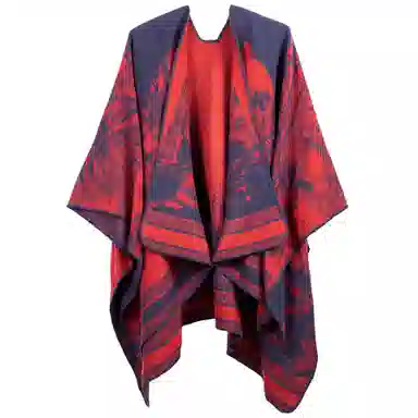 梦特娇 秋冬提花保暖防风拍照出片高级 披肩 女款