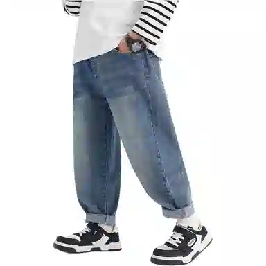 左西 复古洋气中腰牛仔裤 中童