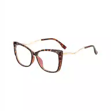 【联系客服可选配镜套餐】 佐川 个性眼镜框 复古眼镜 个性设计可配防蓝光变色 板材加金属 猫眼 光学镜架 男女同款情侣款