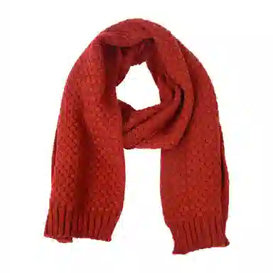 北极绒 韩式高级感针织加厚保暖围脖 绒线围巾 男女同款情侣款