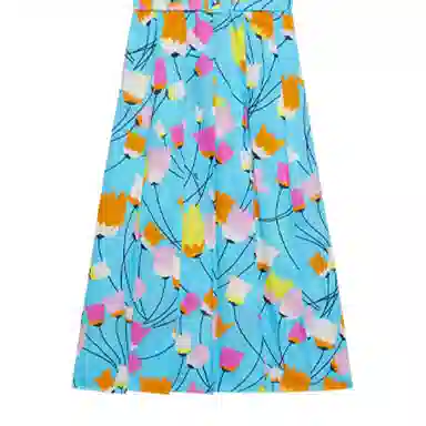 Gucci Tulip Print Dress Blue