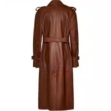 MaxMara Double-Breasted Belted Coat Brown