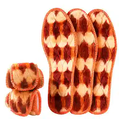 足印部落 保暖加绒软底舒适防寒防冻 毛毡 无纺布 鞋垫 男女同款情侣款