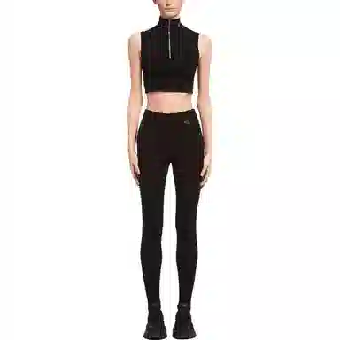 Prada Slim Mid-Rise Leggings Black