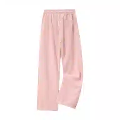 快鱼 户外纯色日常基础款直筒宽松垂感休闲透气吸汗舒适百搭针织运动裤 男女同款