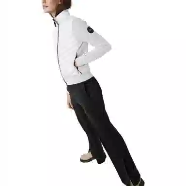 Canada Goose Hybridge Knit Jacket Black Label Contrast Trim Logo