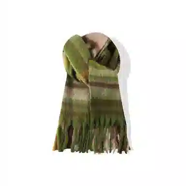 梦特娇 美拉德色系加厚长款保暖氛围感 绒线围巾 男款