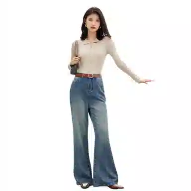 恒源祥 纯色长袖针织衫 女款