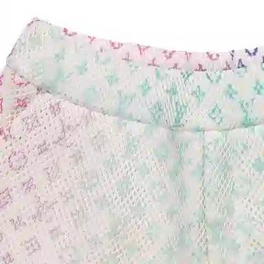 Louis Vuitton SS22 Gradient Logo Shorts White