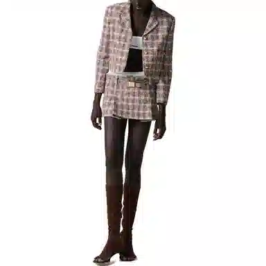 Miu Miu SS23 Plaid Skirt Red