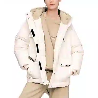 New Balance FW22 Logo Print Down Jacket White