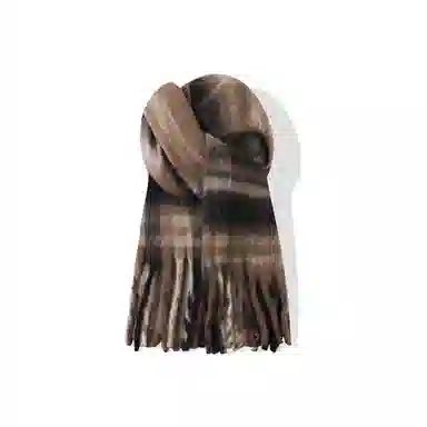 梦特娇 美拉德色系加厚长款保暖氛围感 绒线围巾 男款