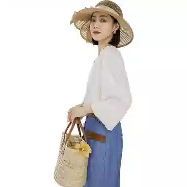 美洋 拉链开叉宽松圆领针织衫 女款