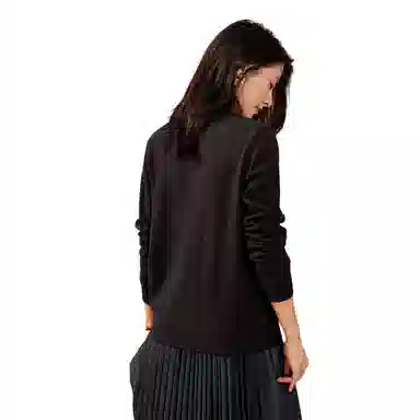 恒源祥 纯色休闲半高领针织套头毛衣 女款