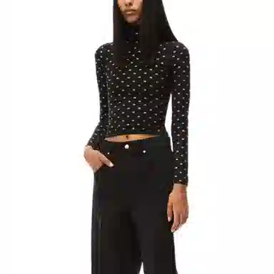 Alexander Wang SS22 Black Turtleneck Top