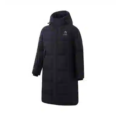 【王一博代言】鸭鸭 石墨烯蓄热保暖冰壳系列中系风百搭运动户外通勤校园减龄加厚抗寒保暖连帽长款纯色白鸭绒大被子款羽绒服 男女同款