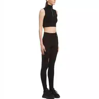 Prada Slim Mid-Rise Leggings Black