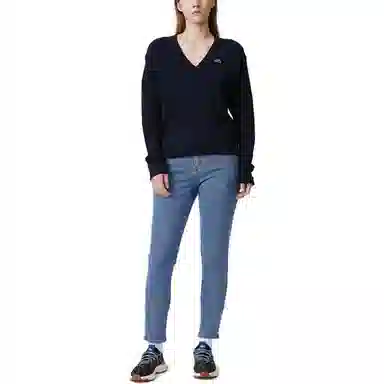 Lacoste V-Neck Knit Sweater Navy