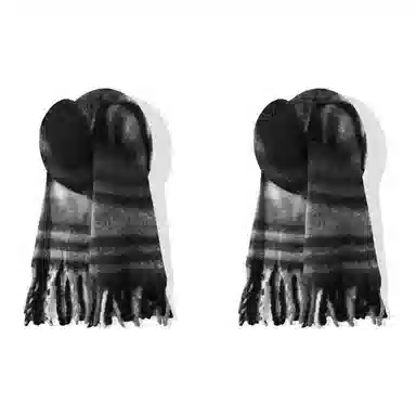 梦特娇 美拉德色系加厚长款保暖氛围感 绒线围巾 男款