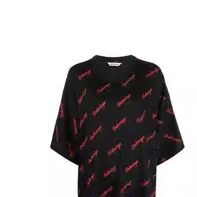 Balenciaga SS22 Logo Dress Black