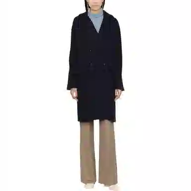 Emporio Armani Double-Breasted Coat Navy