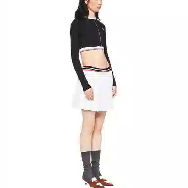 Miu Miu Pleated Skirt White