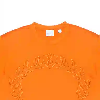 Burberry FW22 Embroidered T-Shirt Orange