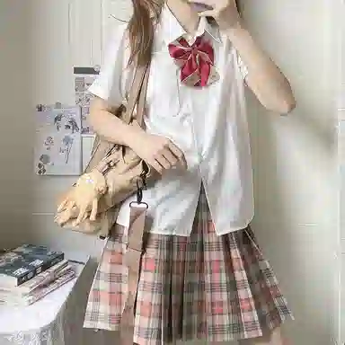 东鲸岁时记 纯色制服短袖衬衫 女款 白色